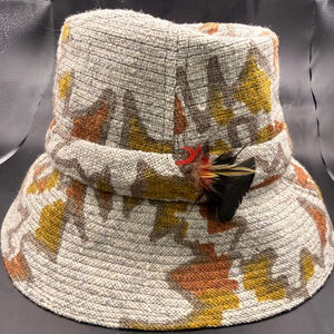 Men's Jonathan Richard One Size Beige Orange Wool Bucket Hat